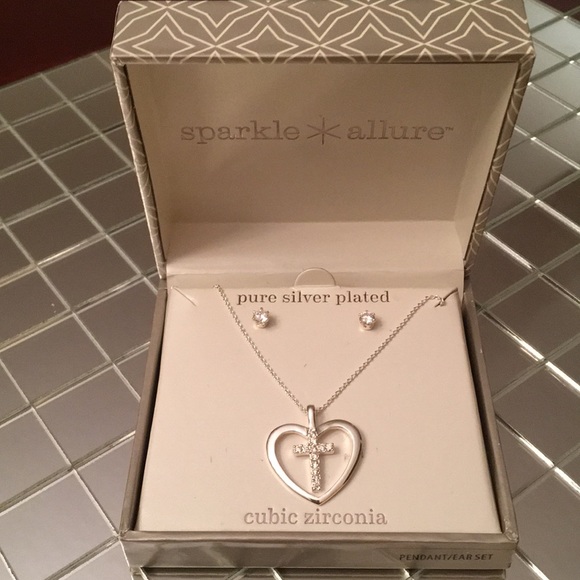 Jewelry - Cross Pendant and Earring Set